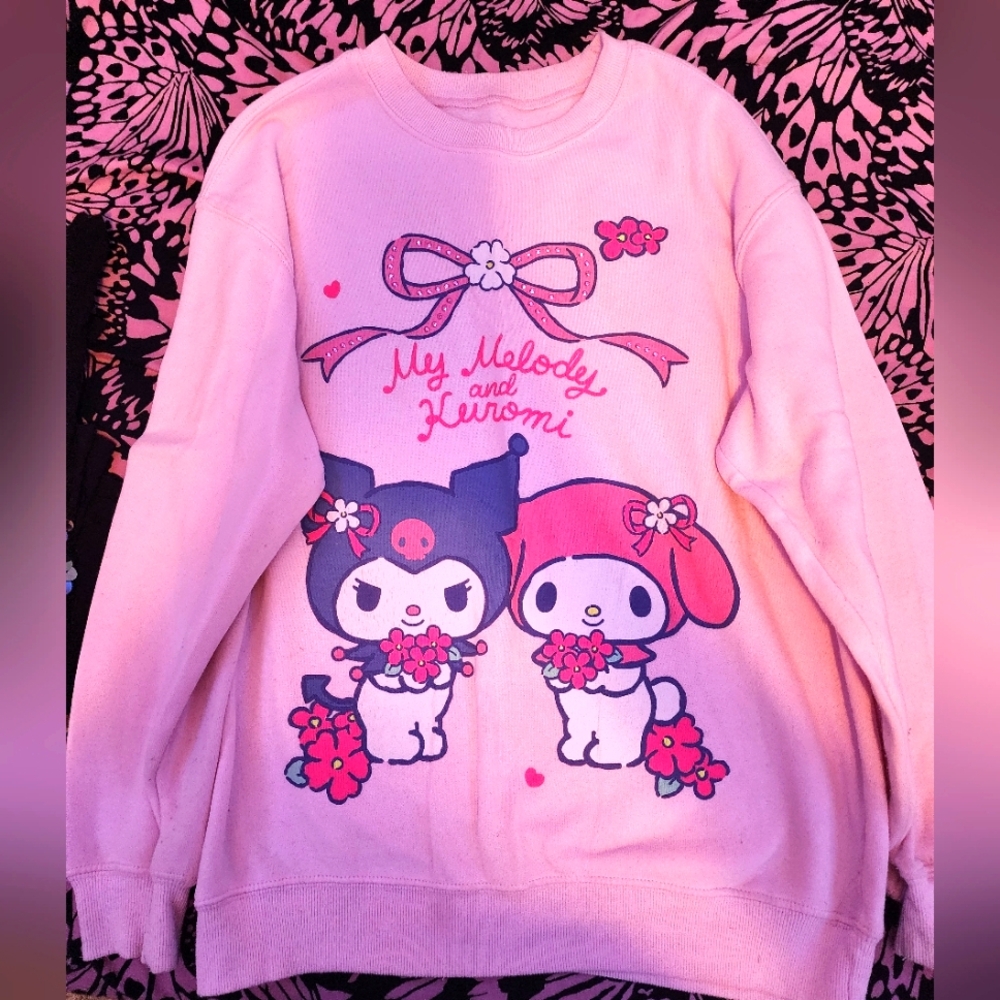 Sanrio Pink My Melody and Kuromi Sweatshirt